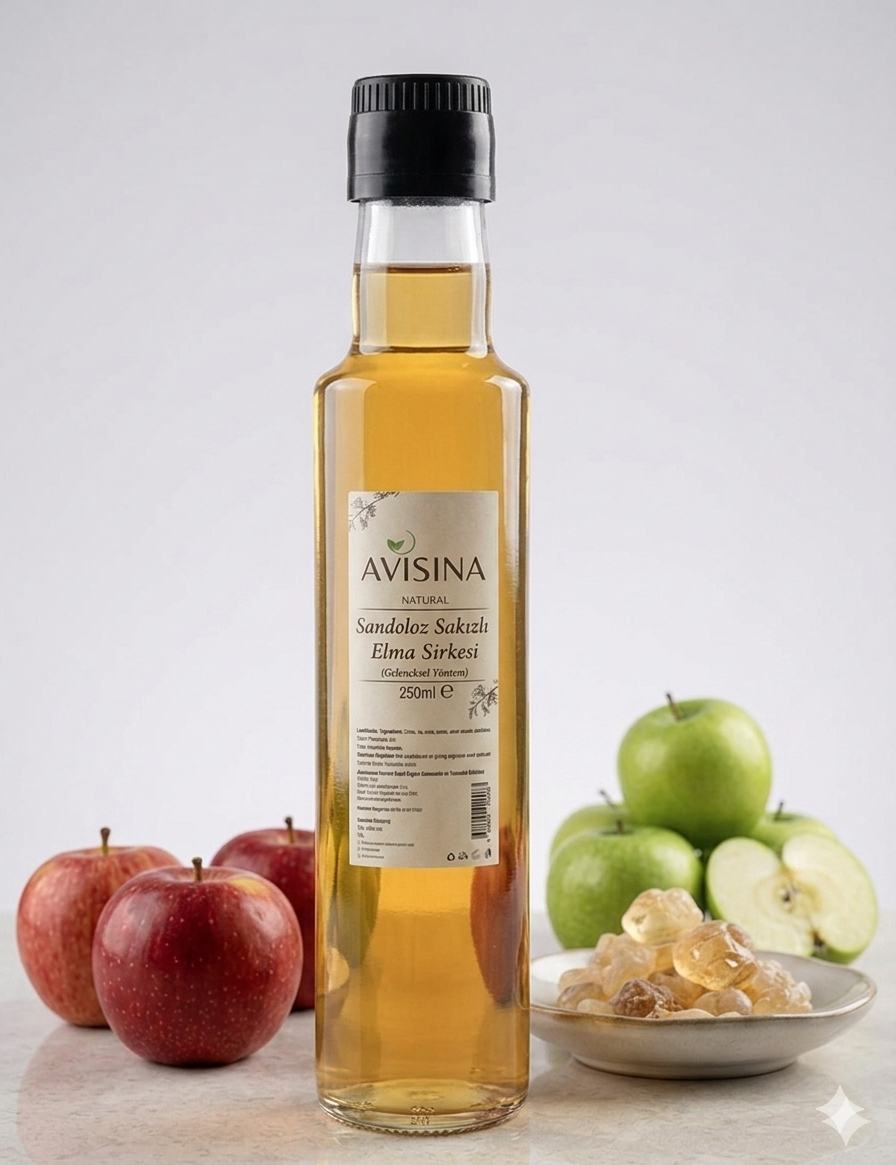 Sandaloz Sakızlı Elma Sirkesi (doğal,geleneksel,analı) 250 ml