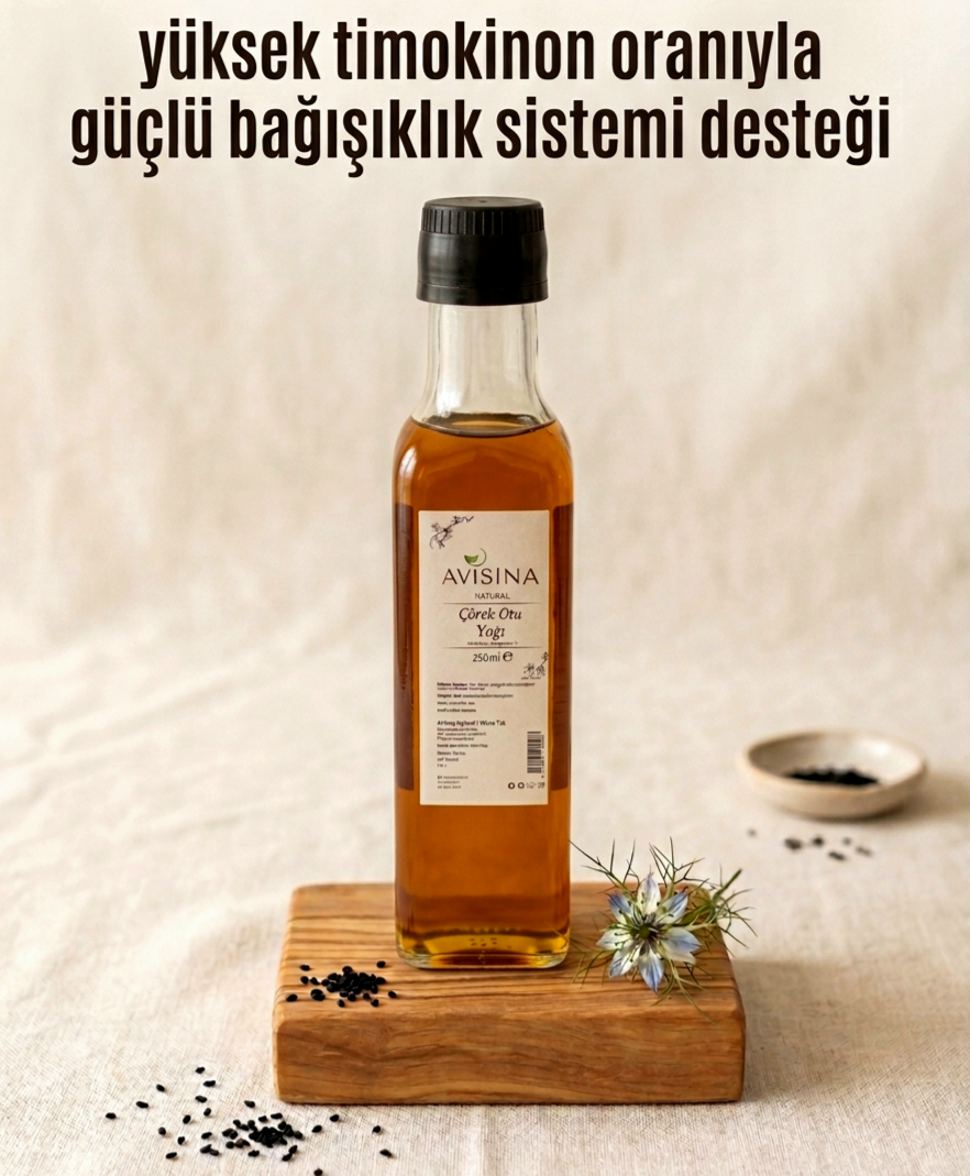 ÇÖREK OTU YAĞI 250 ml e (2,96 TİMOKİNON) SOĞUK SIKIM